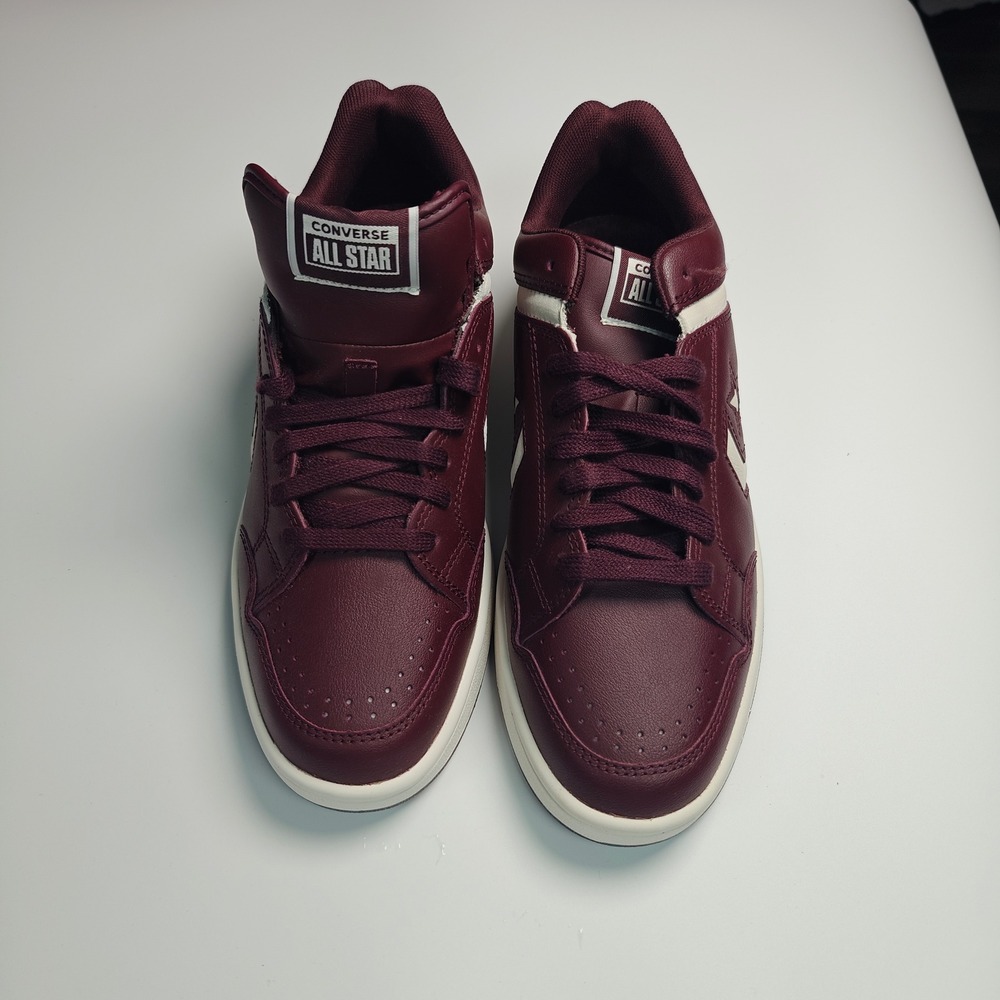 Converse Weapon Ox Dark Burgundy Leather Low Top Sneakers A05420C Mens 10.5